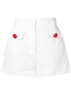 Dolce & Gabbana Floral Embossed Shorts - White