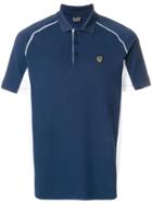 Ea7 Emporio Armani Contrasting Side Panel Polo Shirt - Blue