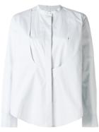 Maison Rabih Kayrouz Mandarin Collar Bib Shirt - Blue