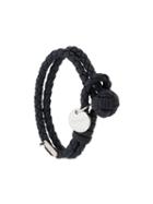 Bottega Veneta Intrecciato Braided Bracelet - Black