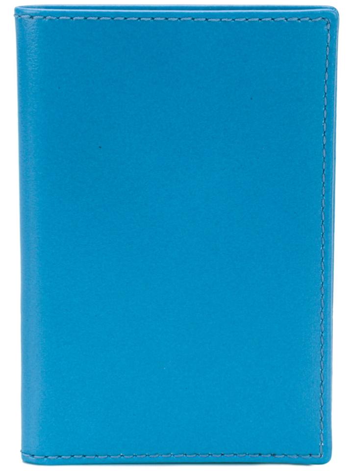 Comme Des Garçons Wallet Colour Block Billfold Wallet - Blue