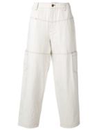 Qasimi Low-rise Loose Parchment Trousers - Neutrals