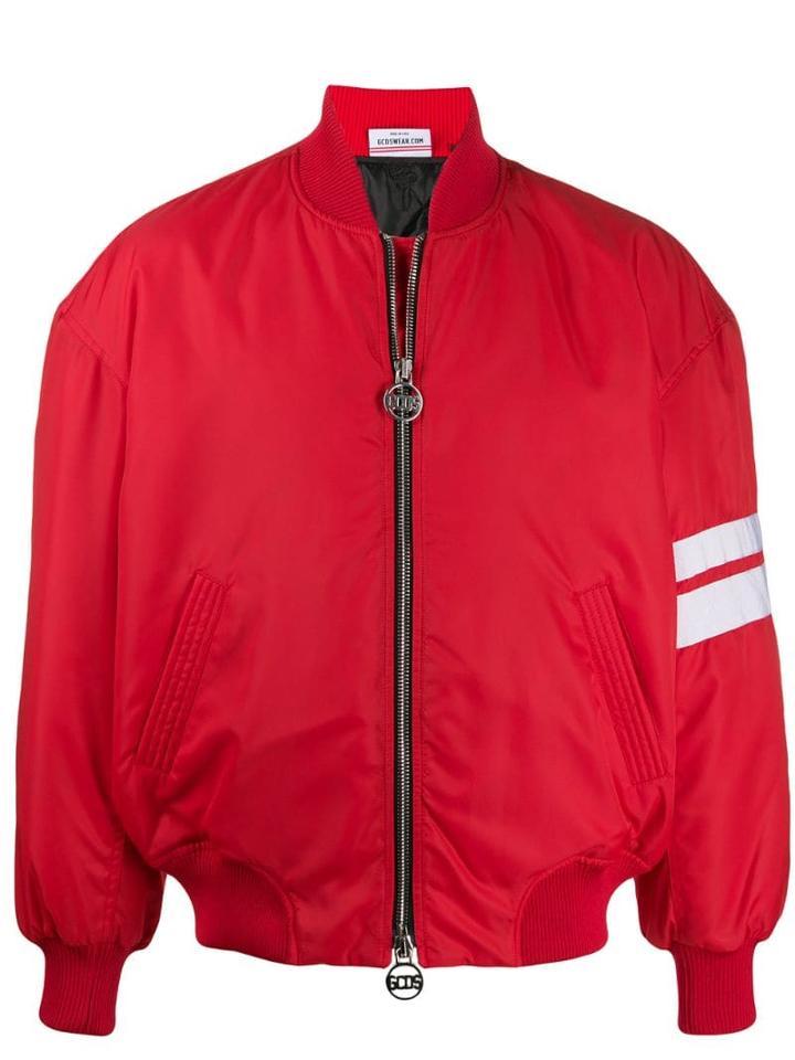 Gcds Logo Bomber Jacket - Red