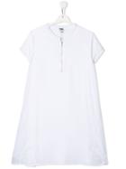 Karl Lagerfeld Kids Colour Bock Short Sleeve Dress - White