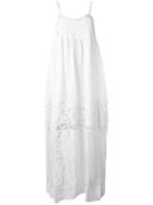 Twin-set - Sheer Detail Maxi Dress - Women - Cotton/polyester/viscose - 44, White, Cotton/polyester/viscose