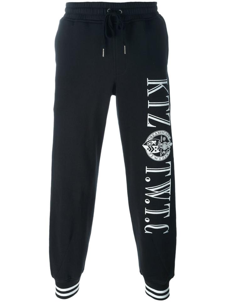Ktz Logo Print Track Pants - Black