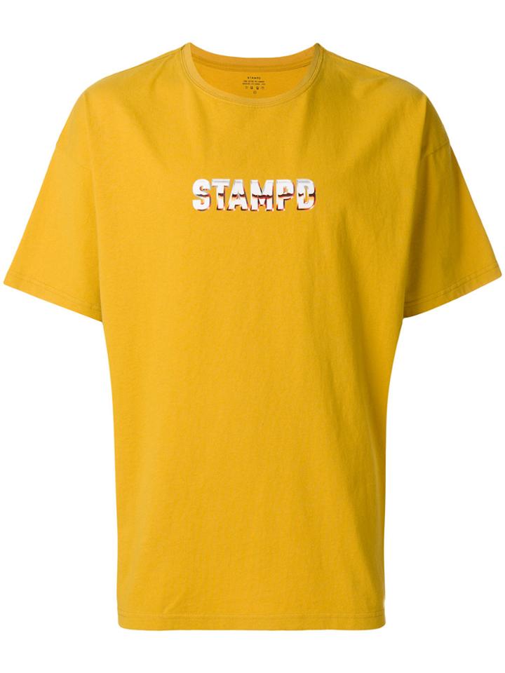 Stampd Logo Print T-shirt - Yellow & Orange