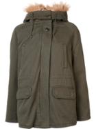Army Yves Salomon Short High Neck Parka Coat
