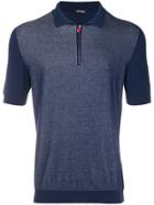 Kiton Panelled Polo Shirt - Blue