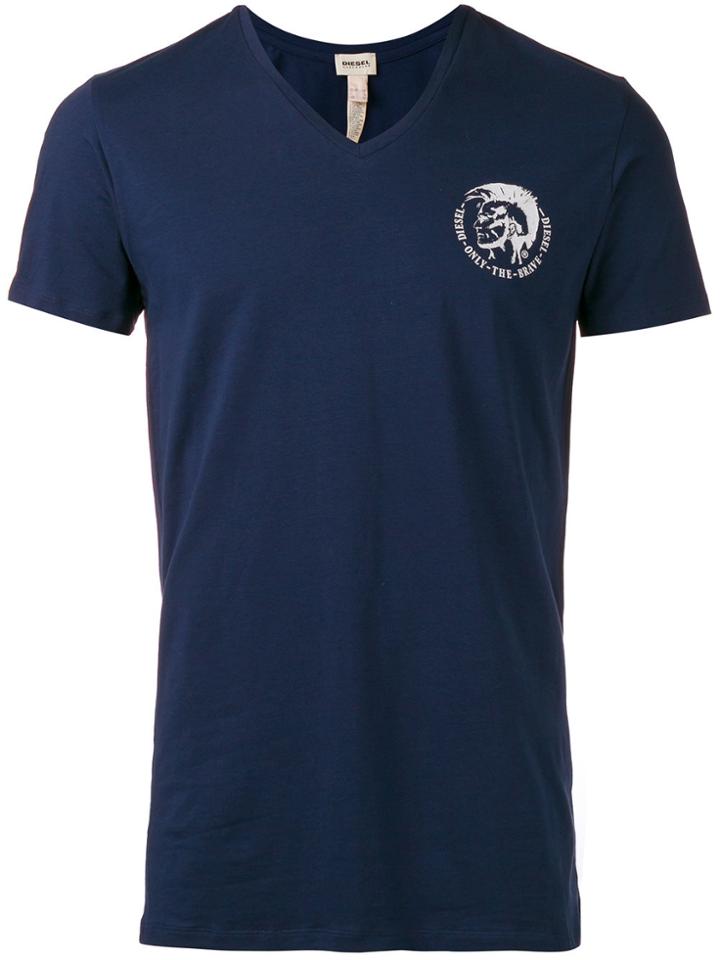 Diesel Logo Print T-shirt - Blue