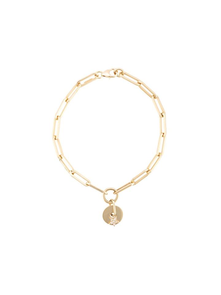 Foundrae 18kt Yellow Gold Diamond Star Charm Bracelet