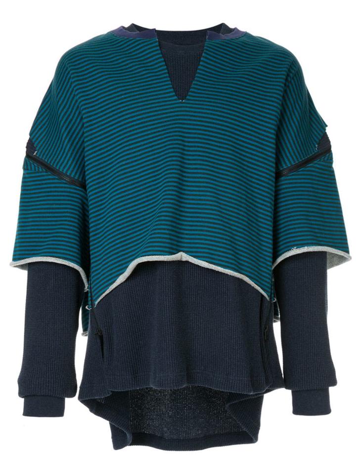 Facetasm Layered Zipped Jumper - Blue