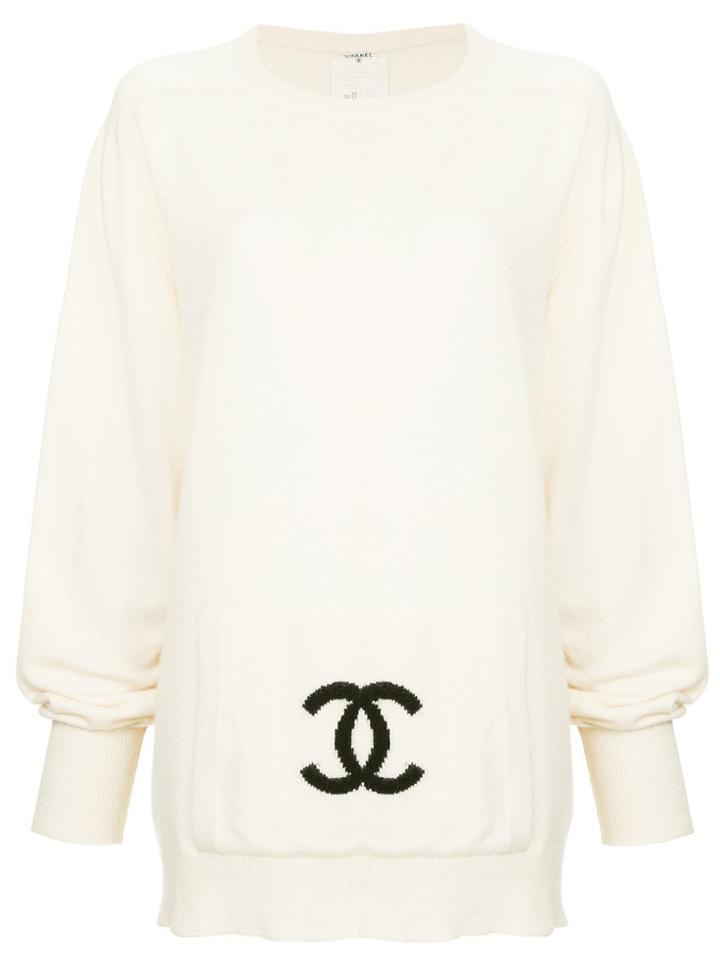 Chanel Vintage Chanel Long Sleeve Tops - White