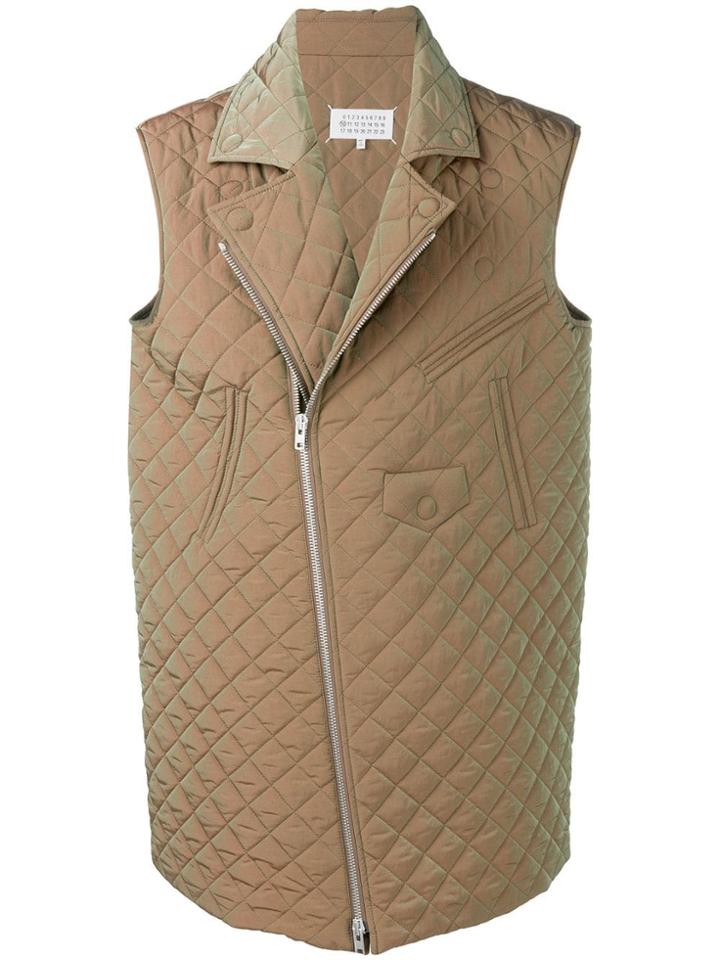 Maison Margiela Oversized Quilted Vest - Green