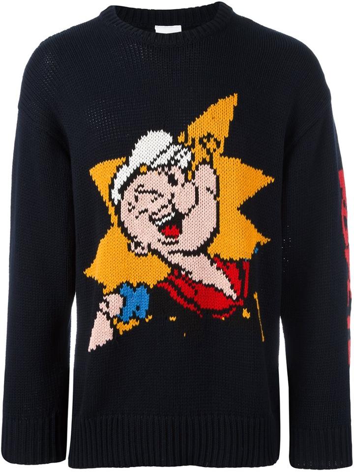 Joyrich Popeye Sweater, Men's, Size: Xs, Blue, Cotton