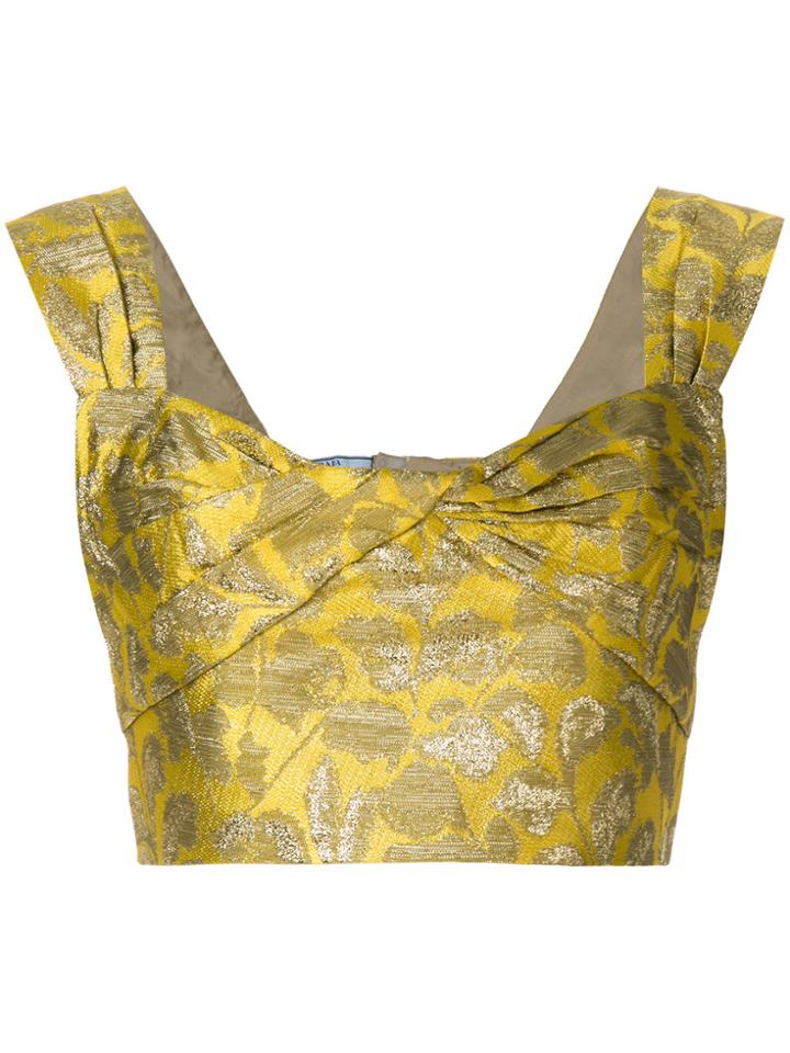 Prada Baroque Crop Top - Yellow & Orange