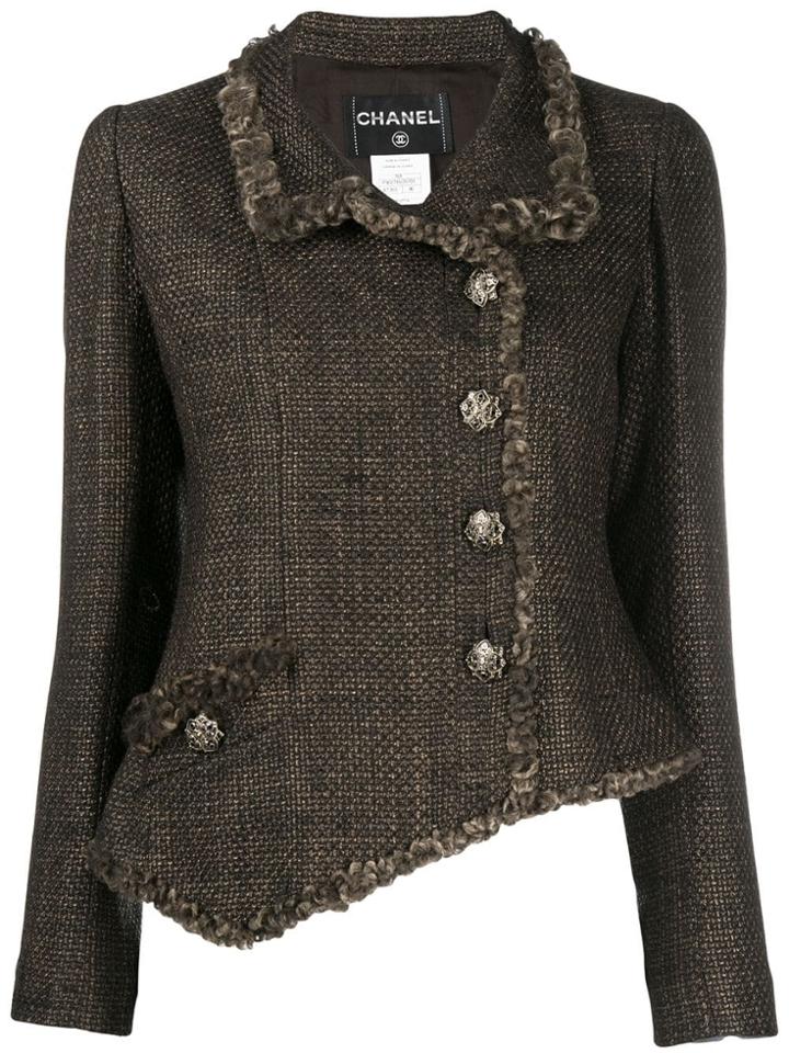 Chanel Pre-owned 2009 Asymmetric Jacket - Brown