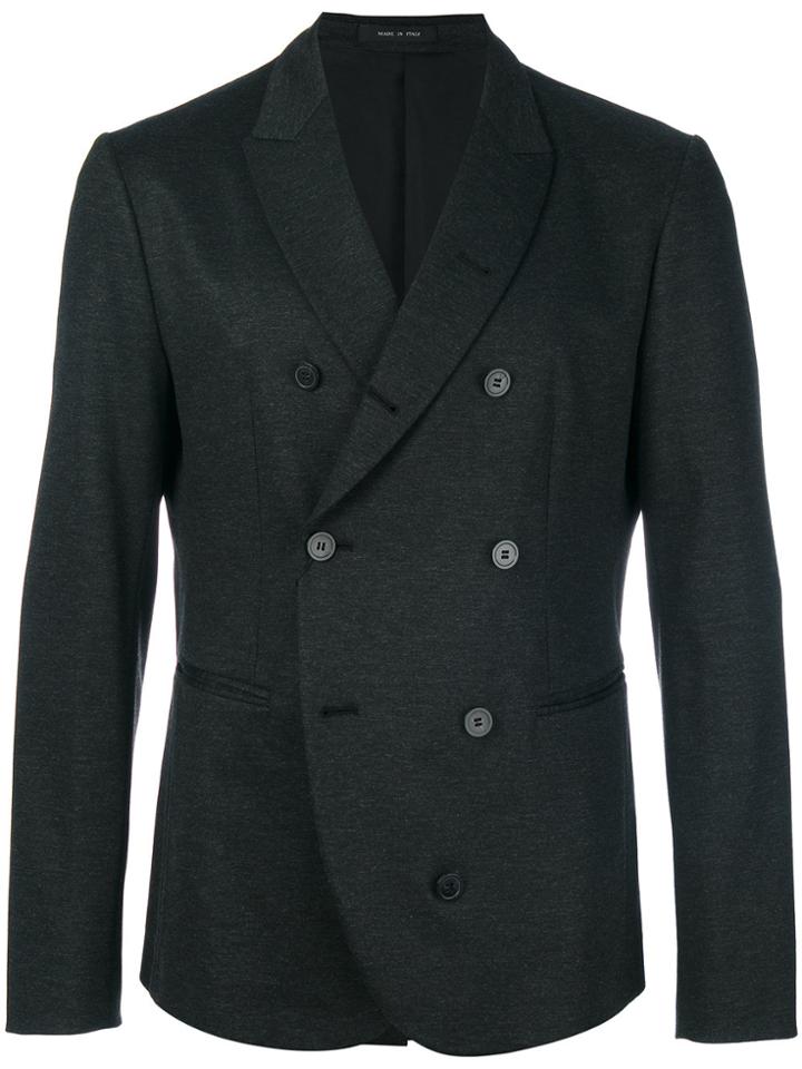 Emporio Armani Double-breasted Blazer - Black
