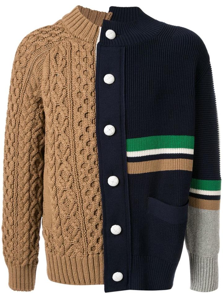 Sacai Hybrid Cardigan - Multicolour