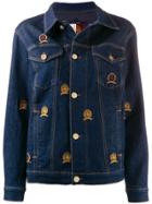 Tommy Hilfiger Embroidered Crest Denim Jacket - Blue