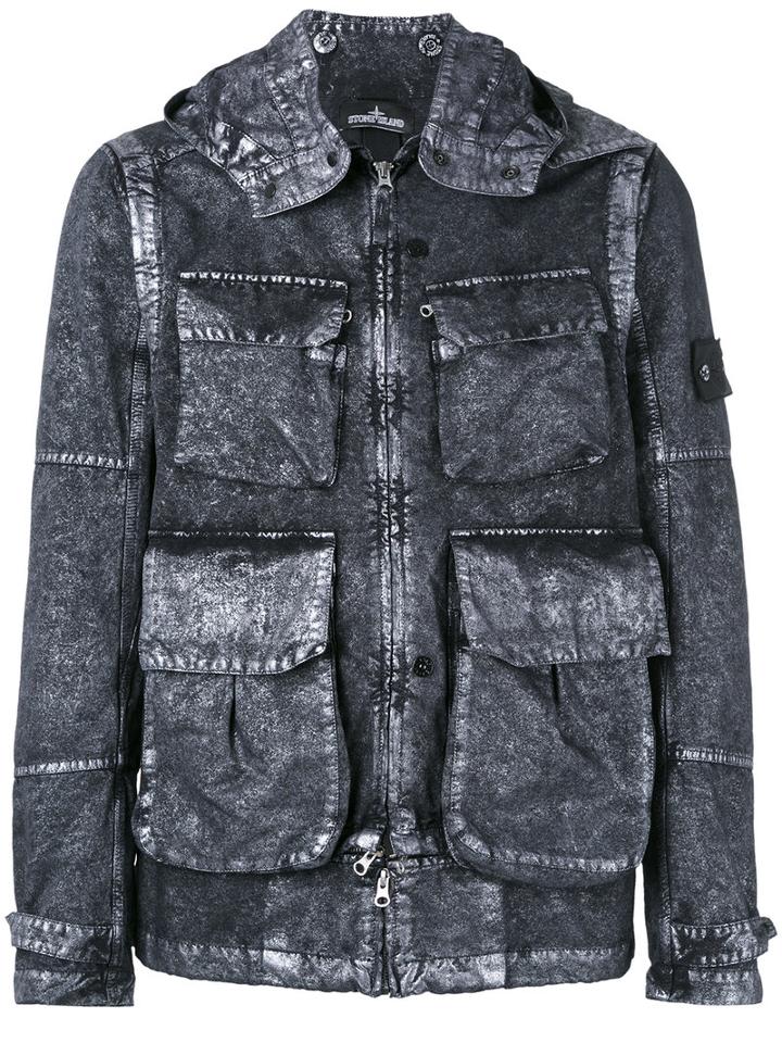 Stone Island Shadow Project - Pockets Denim Jacket - Men - Cotton/polyamide/polyester - M, Blue, Cotton/polyamide/polyester