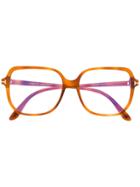 Tom Ford Eyewear Oversize Square-frame Glasses - Orange