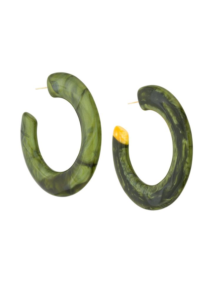 Cult Gaia Oversized Hoop Earrings - Green