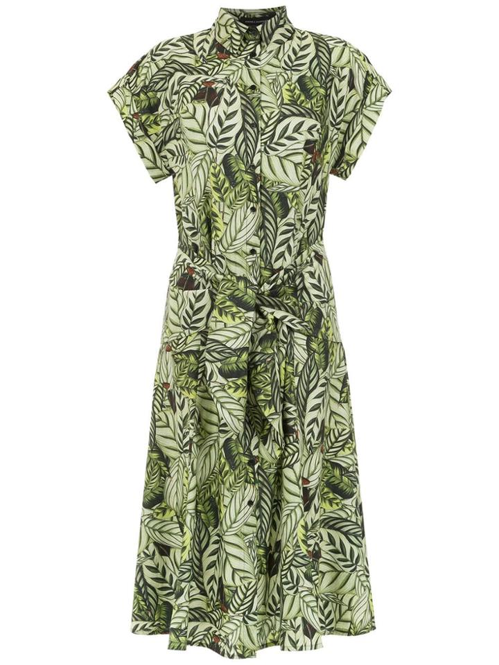 Andrea Marques Printed Shirt Dress - Green