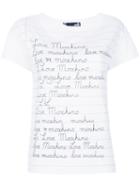 Love Moschino - Branded Notepad T-shirt - Women - Cotton - 38, White, Cotton