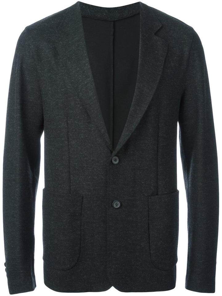 Wooyoungmi Casual Blazer, Men's, Size: 48, Grey, Nylon/polyester/spandex/elastane/wool