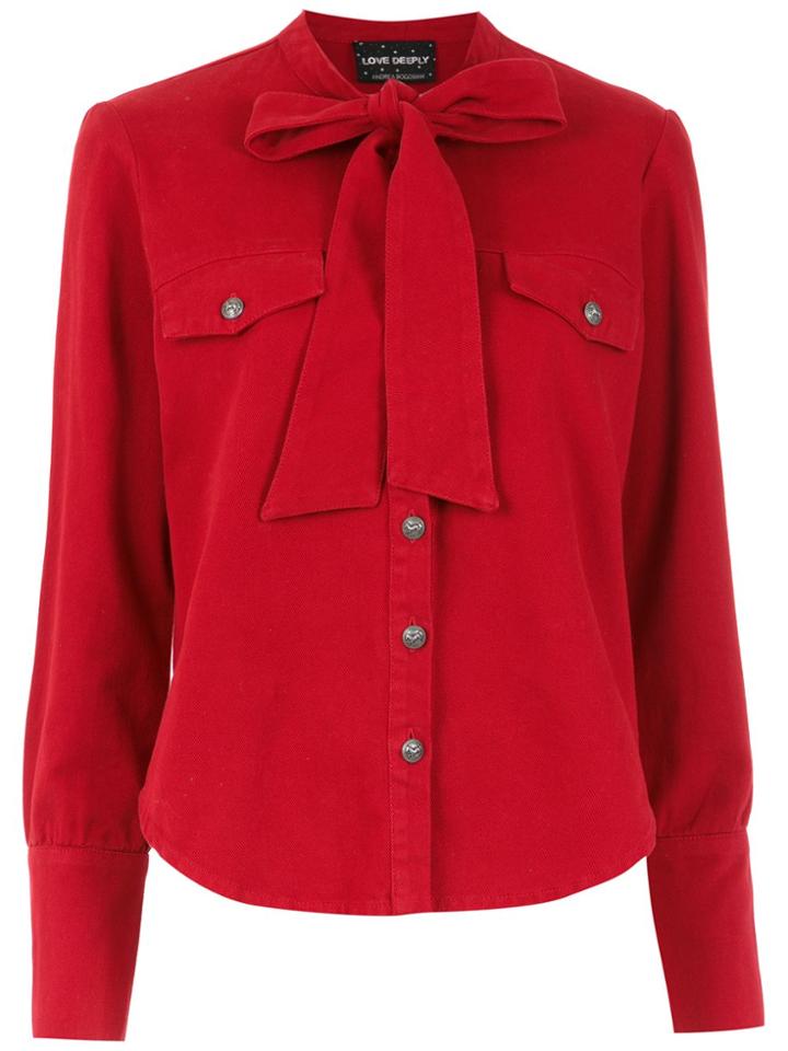 Andrea Bogosian Denim Shirt - Red