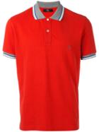 Fay Contrast Collar Polo Shirt, Men's, Size: Xxl, Red, Cotton