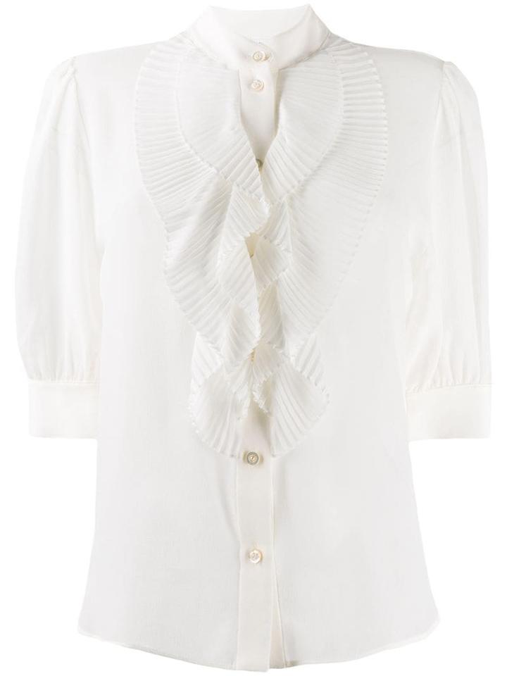 Givenchy Pleated Ruffle Shirt - White