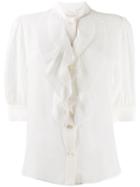 Givenchy Pleated Ruffle Shirt - White