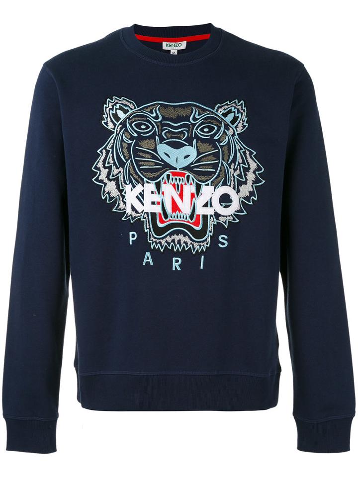 Kenzo - Tiger Sweatshirt - Men - Cotton/polyester/spandex/elastane - Xl, Blue, Cotton/polyester/spandex/elastane