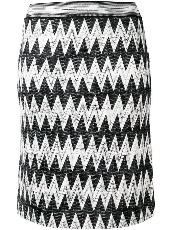 Missoni Geometric Knitted Skirt - Black