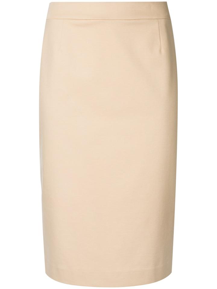 Estnation - Pencil Skirt - Women - Cotton - 36, Brown, Cotton