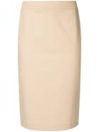Estnation - Pencil Skirt - Women - Cotton - 36, Brown, Cotton