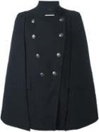 Pierre Balmain Double-breasted Poncho, Women's, Size: 36, Blue, Acrylic/polyester/viscose/other Fibers