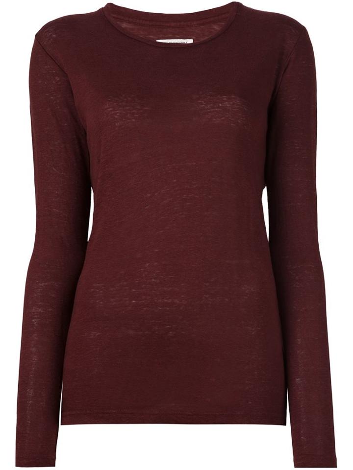 Isabel Marant Étoile 'karon' Top, Women's, Size: Large, Pink/purple, Linen/flax