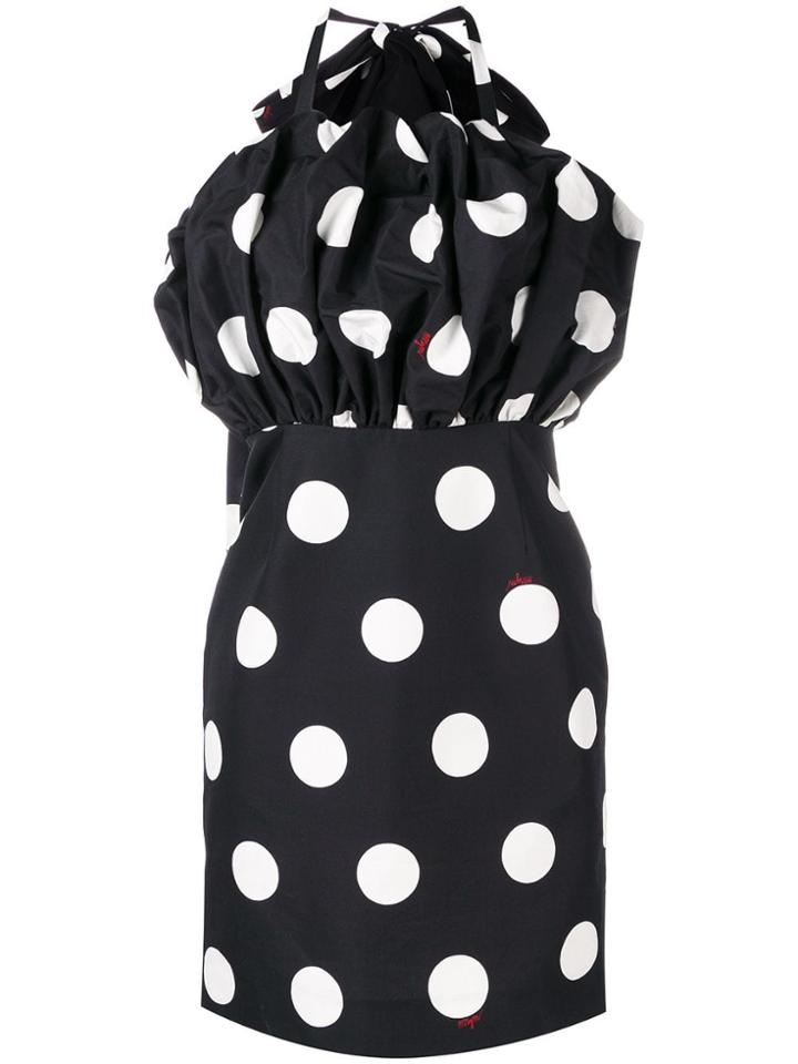Msgm Polka Dot Dress - Black