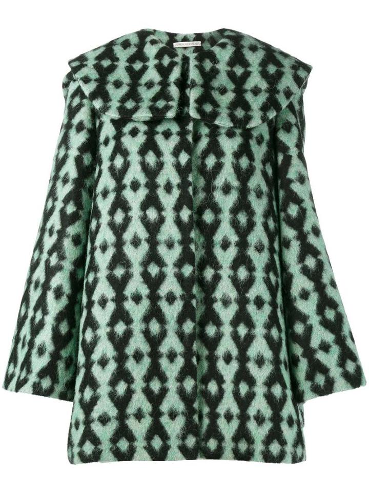 Emilia Wickstead Short Hooded Coat, Women's, Size: 10, Green, Silk/acrylic/virgin Wool