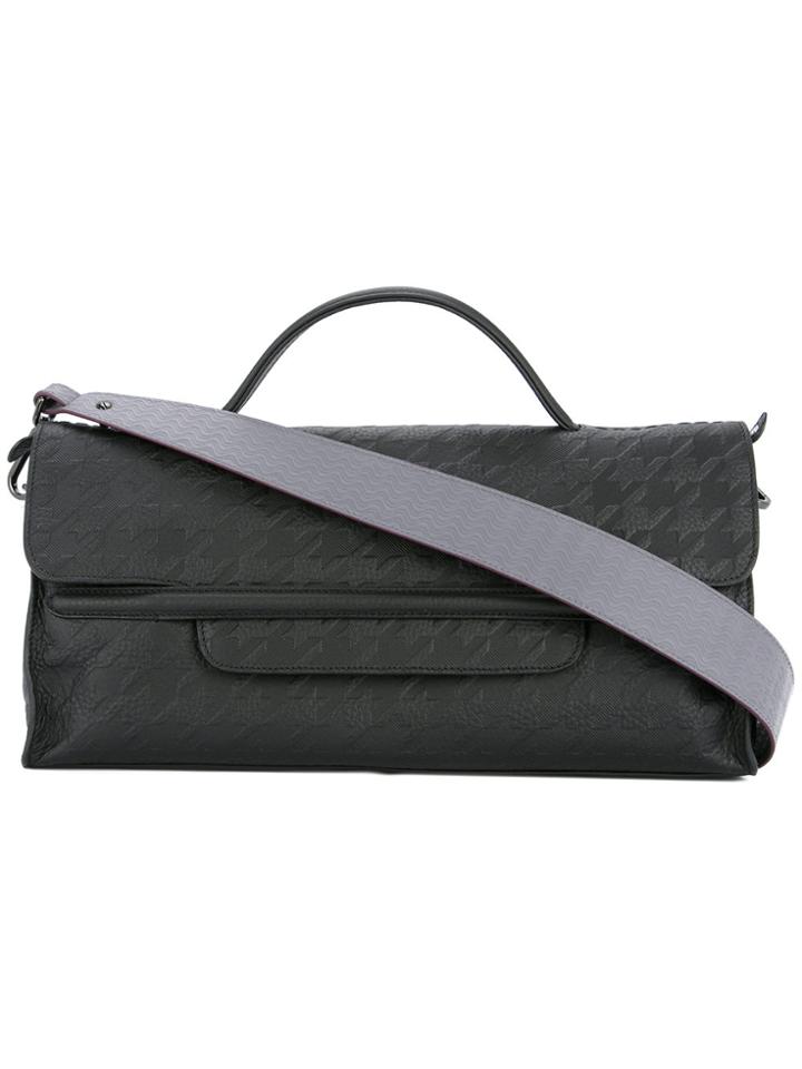 Zanellato Houndstooth Detailed Pyramid Style Tote - Black