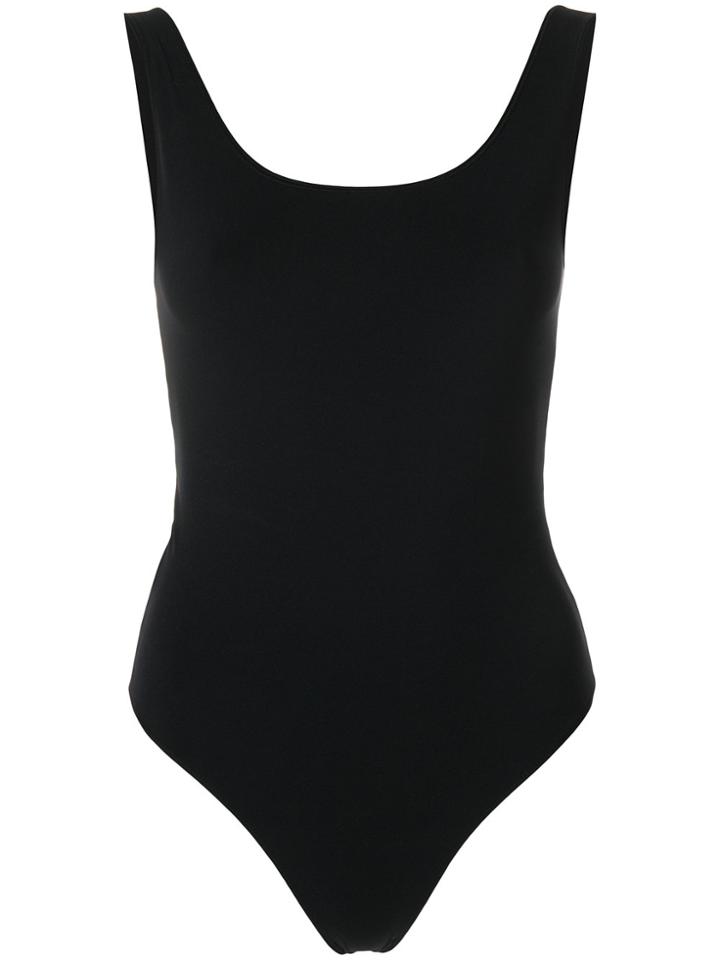 Vince Scoop Thong Bodysuit - Black