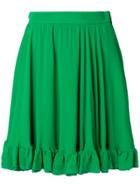 Msgm Frill Hem Skirt - Green