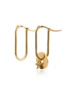 Foundrae 18k Yellow Gold Small Fob Link Base Star Diamond Disc