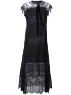 Philosophy Di Lorenzo Serafini Lace Midi Dress, Women's, Size: 40, Black, Silk/polyamide/polyester