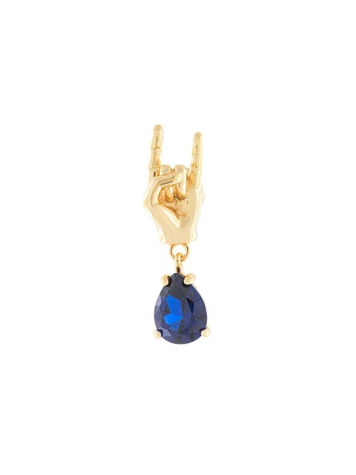 Ooak Rock Gesture Single Earring - Gold