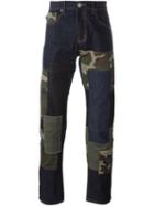 Mostly Heard Rarely Seen Patchwork Slim Jeans, Men's, Size: 30, Blue, Cotton