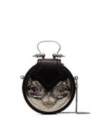 Okhtein Dome Plated Cross-body Bag - Silver Black